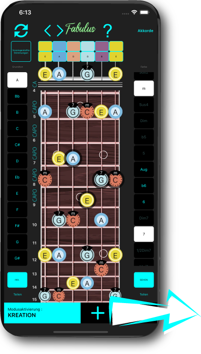 mobile application guitar chords How to create chords