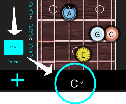 Renversement 02 de l'accord de guitare